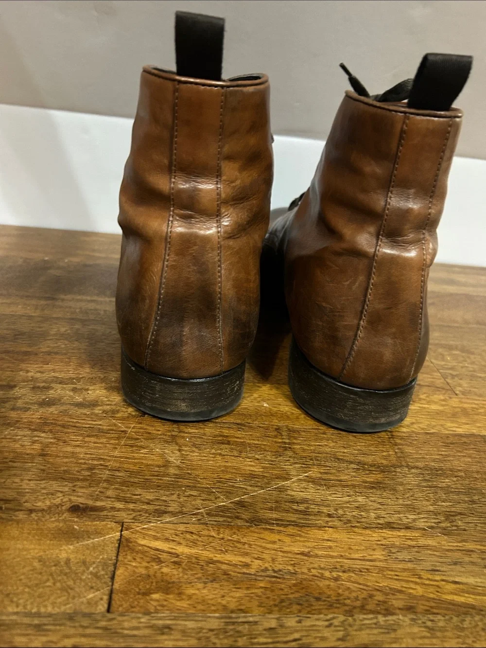 To Boot New York Adam Derrick Burkett Cognac Cap Toe Lace-Up Boot size 10 1/2